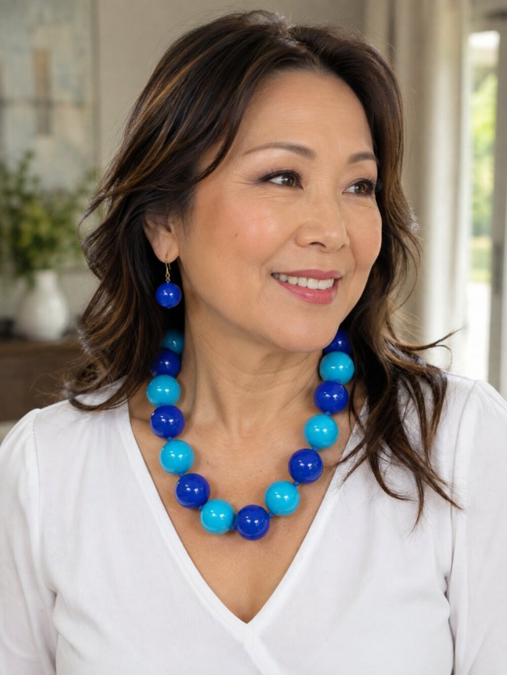 Bold Beaded Necklace Set NWT